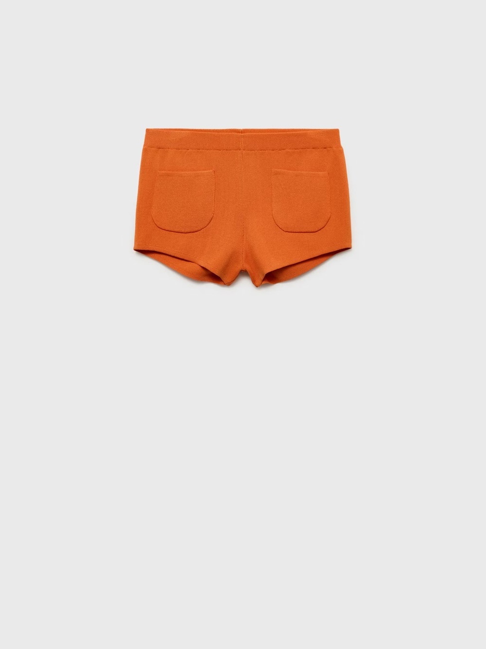 Mango Knit Shorts with Front Patch Pockets